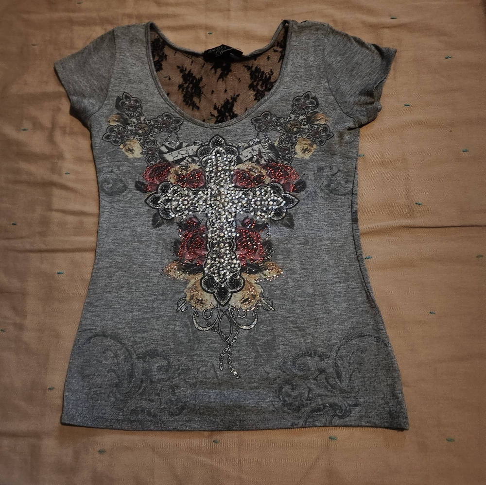 Angels & diamonds embellished top SzL